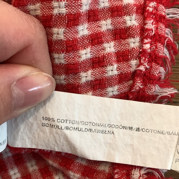 Cotton Plaid Short Sleeve A Line Summer Dress - Picture 9 of 9